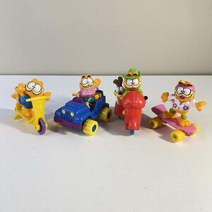 Vintage Garfield McDonald’s Happy Meal Toy Set 1988 Complete (4 Pc)